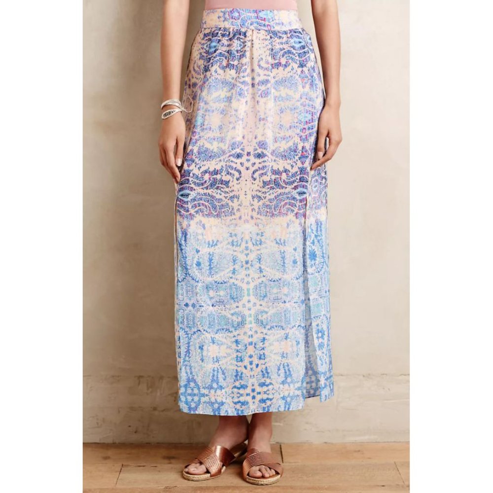~SOLD~ Anthropologie Waimea Silk Maxi Skirt